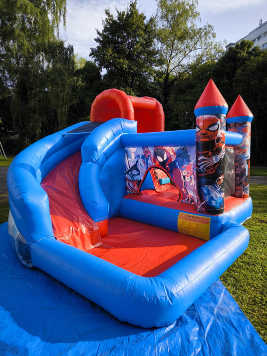 🕸️Spiderman Hüpfburg m. Rutsche🕸️